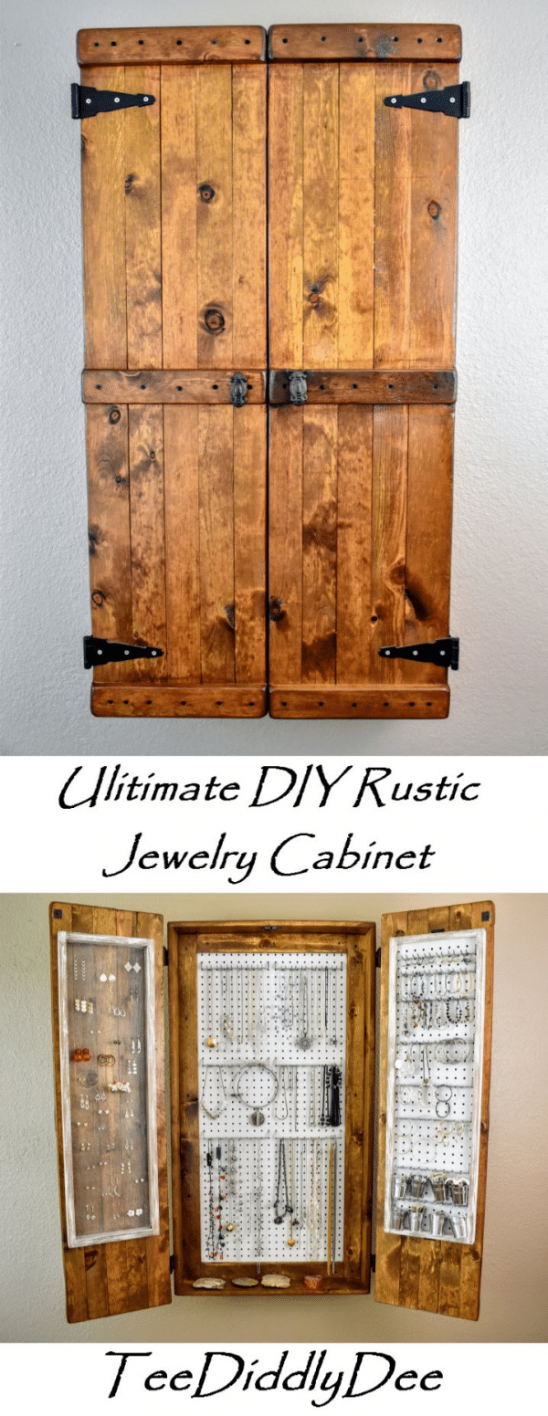 The Ultimate Diy Rustic Jewelry Cabinet Attractive With Lots Of